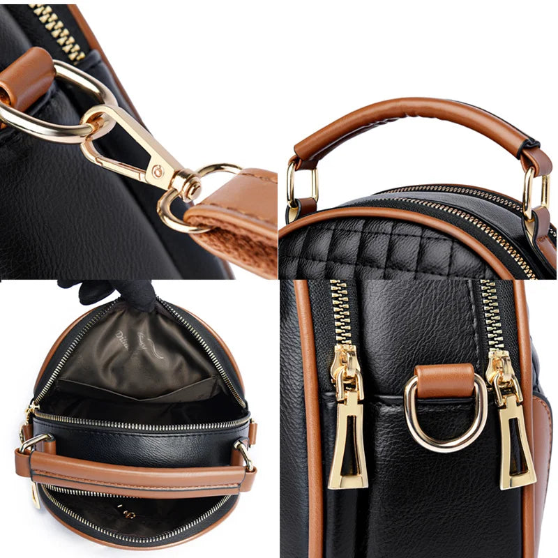 High-Quality Leather Women Shoulder Messenger Bag