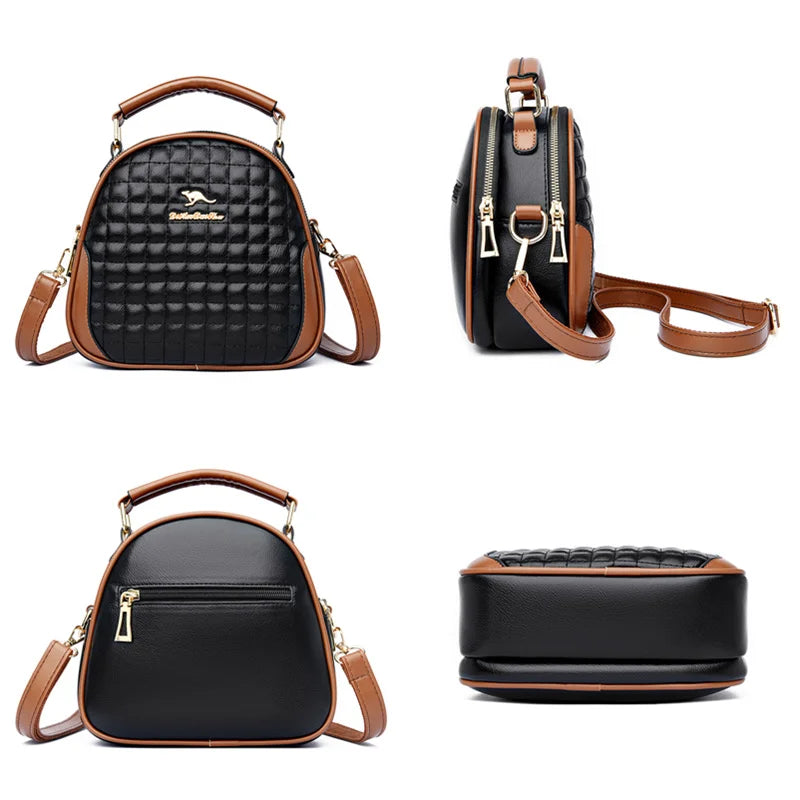 High-Quality Leather Women Shoulder Messenger Bag