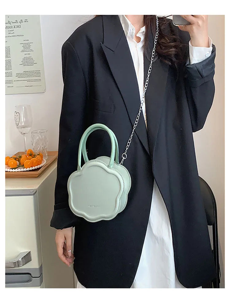 Women's Pu Leather Biscuit Shoulder Tote Bag