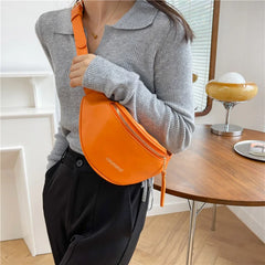 Women Leather Fanny Pack Belt Purse Crossbody Chest Bags