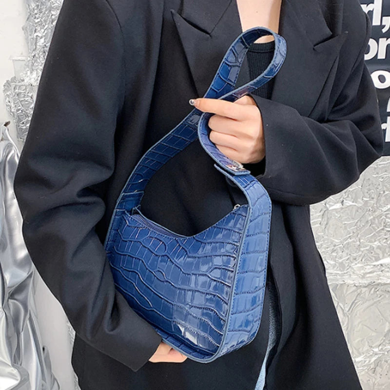 Women's Pu Leather Crossbody Bag with Wide Strap