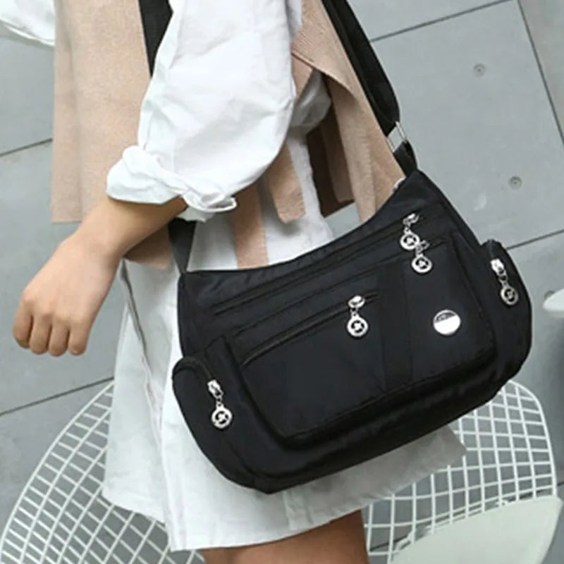 Casual Shoulder Bag Multi-layer Crossbody Tote Waterproof Messenger Bags Female
