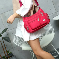 Casual Shoulder Bag Multi-layer Crossbody Tote Waterproof Messenger Bags Female