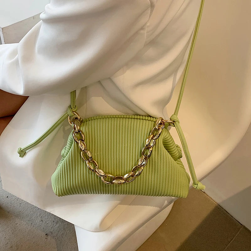 Green Leather Crossbody Bag for Women High Quality
