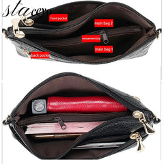 Leather Cross Body Clutch Bag Women Shoulder Small Messenger Bag