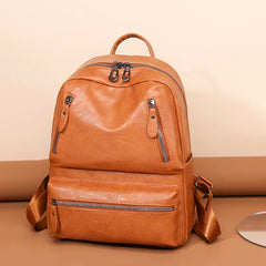 Cowhide Female Satchels Backpack Vintage Women Backpack Large Capacity