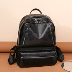 Cowhide Female Satchels Backpack Vintage Women Backpack Large Capacity
