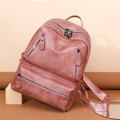 Cowhide Female Satchels Backpack Vintage Women Backpack Large Capacity