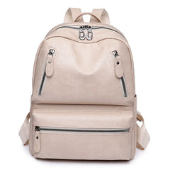 Cowhide Female Satchels Backpack Vintage Women Backpack Large Capacity