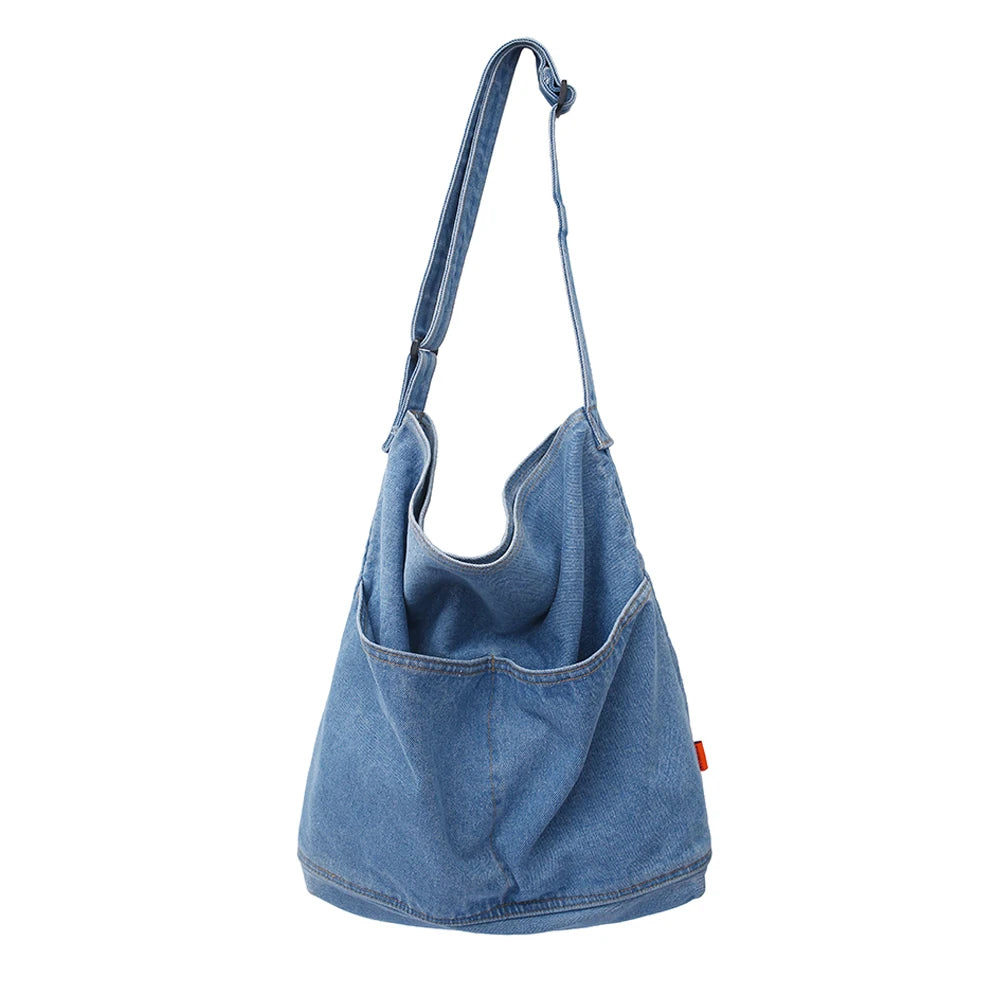 Denim Shoulder Messenger Bag Crossbody Handbags For Women Tote Purse