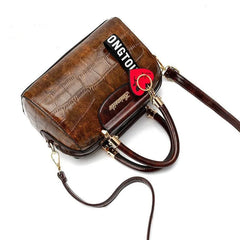 High PU Leather Croc Pattern Shoulder Bag for Women