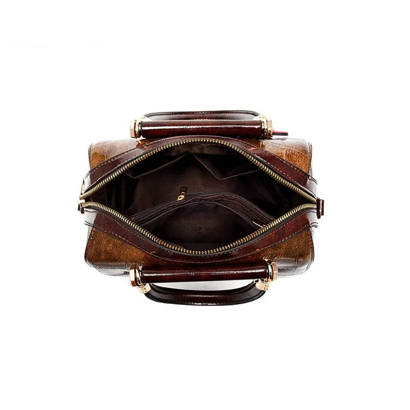 Top PU Leather Women Handbag Classic Crocodile Tote Bag