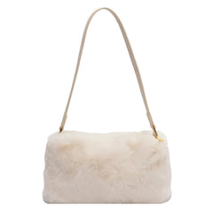 Women's Plush Shoulder Bag Winter Armpit Bag for Travel