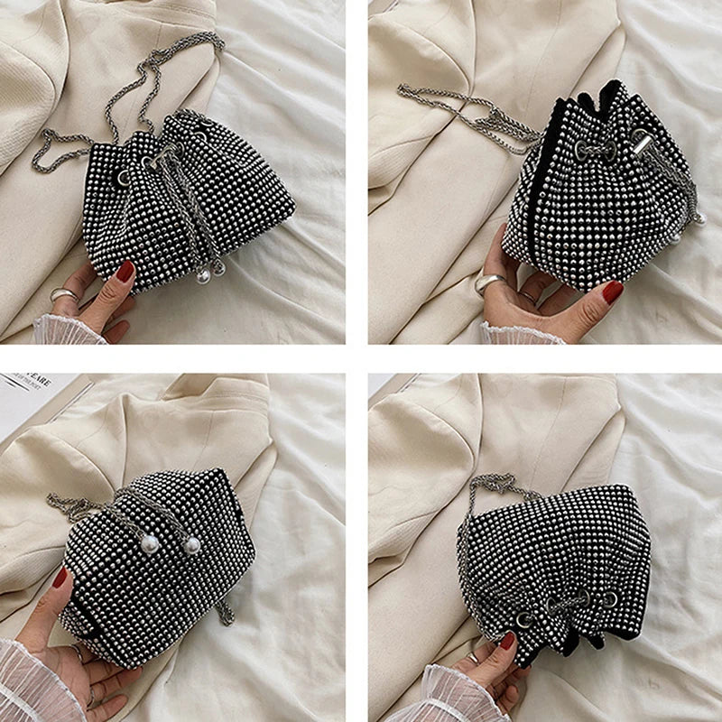 Rhinestones Evening Shoulder Crossbody Bag Clutch Diamonds Purse
