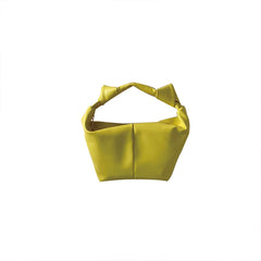 Soft Leather Underarm Bag Casual Hand Knot Women Handbags