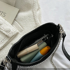 Women Rhinestone Small Tote Bag Shoulder Clutch Crossbody Bags