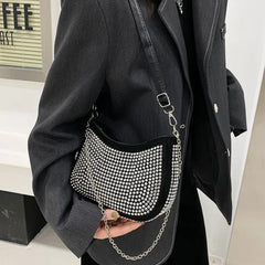Women Rhinestone Small Tote Bag Shoulder Clutch Crossbody Bags