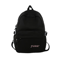Large Capacity Women's Backpack for Girls Travel Outdoor Solid Color Bag