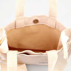 Corduroy Ladies Tote Bag Solid Buckle Small Square Bag
