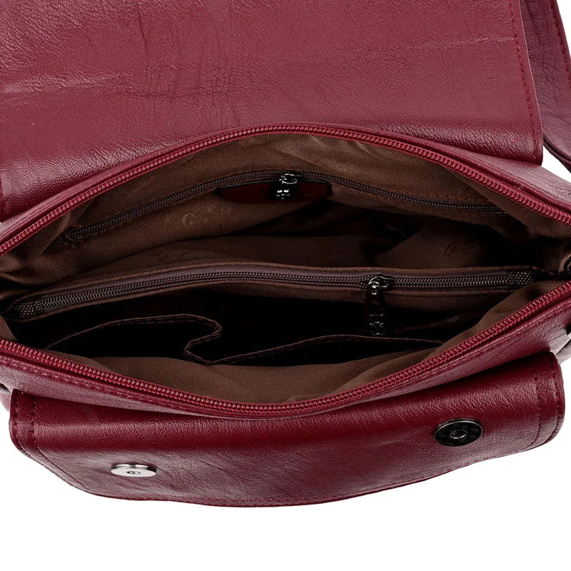 Soft Leather Handbag Casual Shoulder Bags for Women