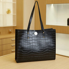 Crocodile Pattern PU Leather Shoulder Bag Women Handbags