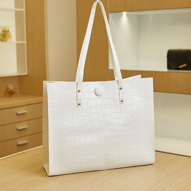 Crocodile Pattern PU Leather Shoulder Bag Women Handbags