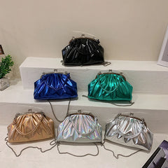 Women's Shell Evening Clutch Crossbody Bag Chain