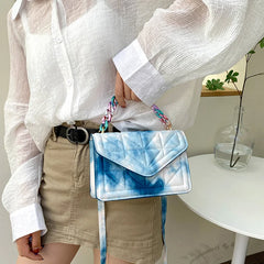 Plaid Shoulder Bag Small PU Leather Crossbody