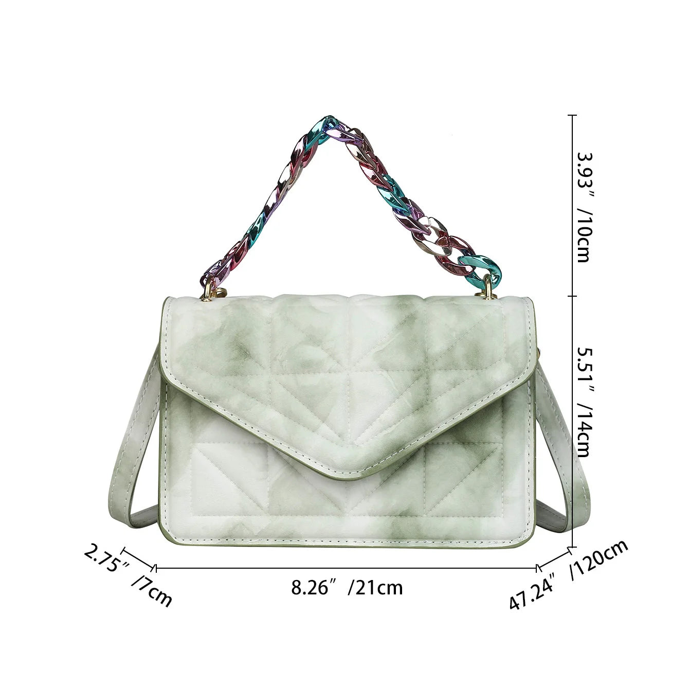 Plaid Shoulder Bag Small PU Leather Crossbody