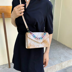 Plaid Shoulder Bag Small PU Leather Crossbody