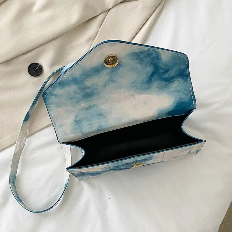 Plaid Shoulder Bag Small PU Leather Crossbody