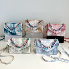 Plaid Shoulder Bag Small PU Leather Crossbody
