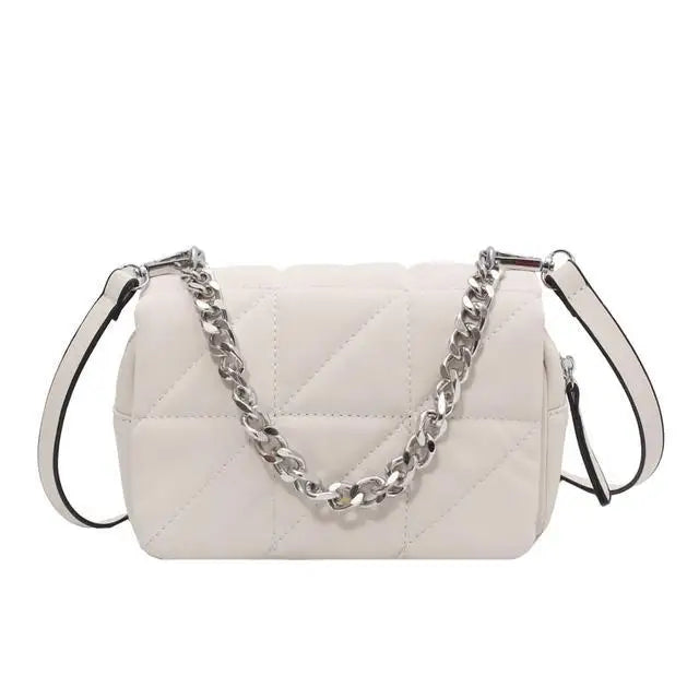 Nylon Mini Shoulder Bag Satchel Style Crossbody Bags Metale Chain Clutches