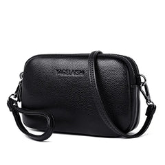 Vintage Leather Crossbody Bag Small Messenger Shoulder Bag Ladies Handbag