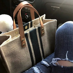 Women's OL High-Capacity Totes Bag Canvas Crossbody Shoulder Handbag