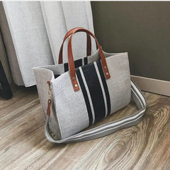 Women's OL High-Capacity Totes Bag Canvas Crossbody Shoulder Handbag