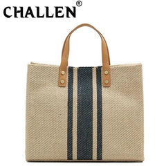 Women's OL High-Capacity Totes Bag Canvas Crossbody Shoulder Handbag
