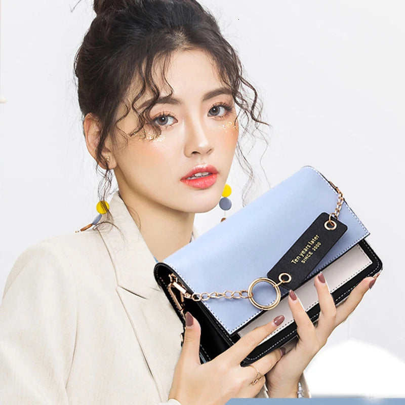 Small Flap Handbags Casual Shoulder Messenger Bag PU Leather Sling Bags For Girl