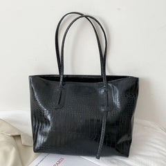 Large Capacity Top-handle PU Leather Tote Bag for Women