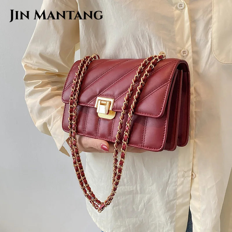 Women Chain Shoulder Bag Crossbody Handbags Small Flap Prom Messenger Bags