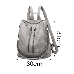 Women Travel Backpack High Soft PU Leather School Girls Backpack