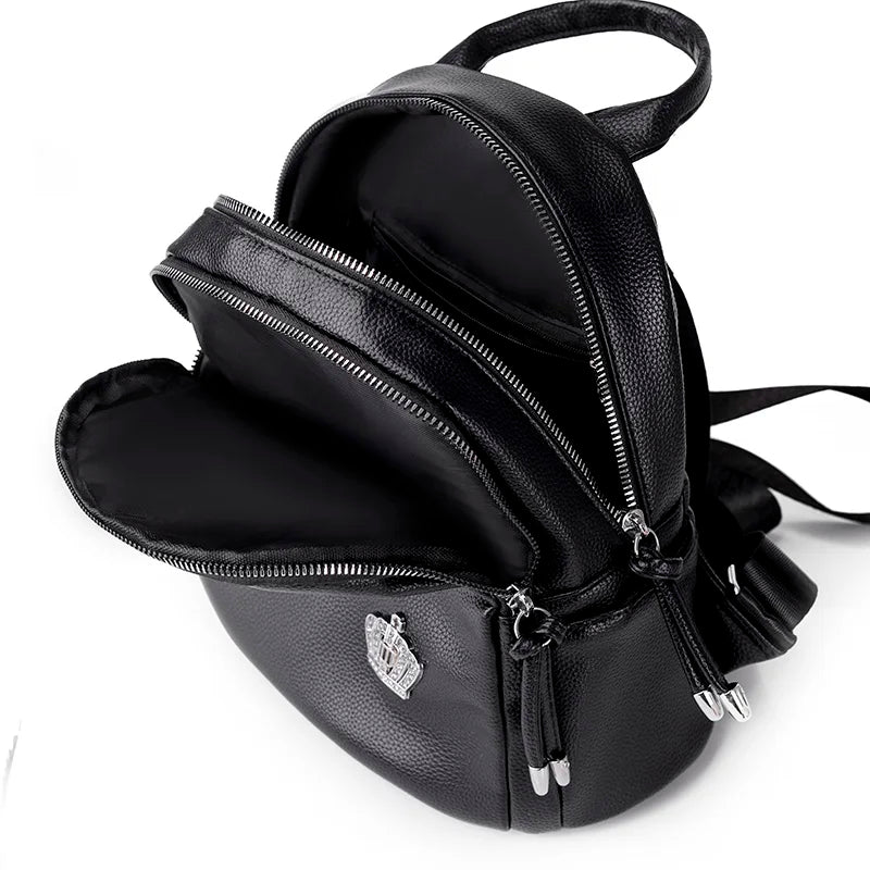 Women Travel Backpack High Soft PU Leather Women Backpack Girls School Backpack