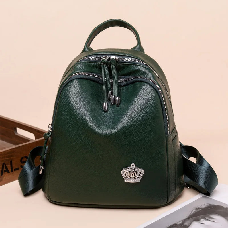 Women Travel Backpack High Soft PU Leather Women Backpack Girls School Backpack