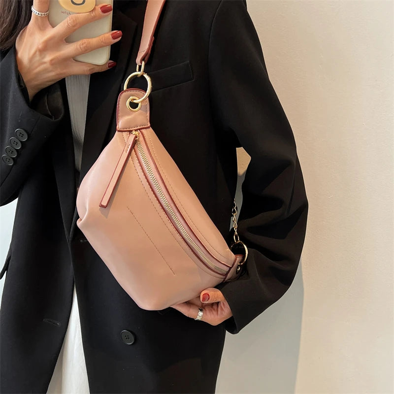 Premium Leather Women Waist Bag Fanny pack Phone Pack Female Belt Bag