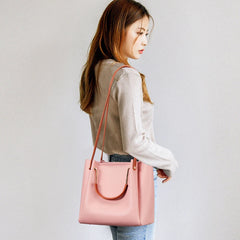 Women's Bucket Bag PU Leather Handbag Large Capacity Shoulder Bag