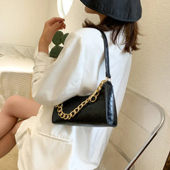 Crocodile Pattern Shoulder Bag Underarm Bag Fashionable Niche