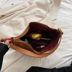 Women's PU Leather Shoulder Bag Half Moon Shape