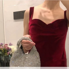 Diamonds Basket Bag Women Handbag Shinny Rhinestone Shoulder Crossbody Bag