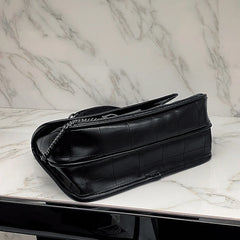 Embroidery Thread Shoulder Bag Soft Leather Crossbody Bag