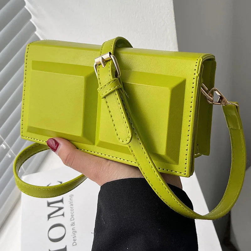 Summer Crossbody Women's Bag Small Flap Solid Female Handbags